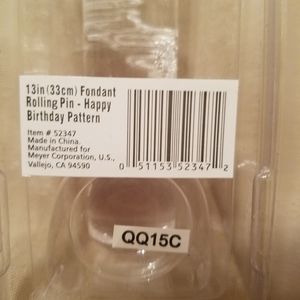 Cake Boss Rolling Pin - Happy Birthday